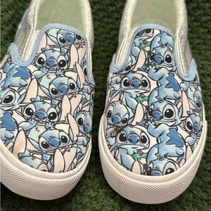 Kids Blue and Silver Slip-On Shoes